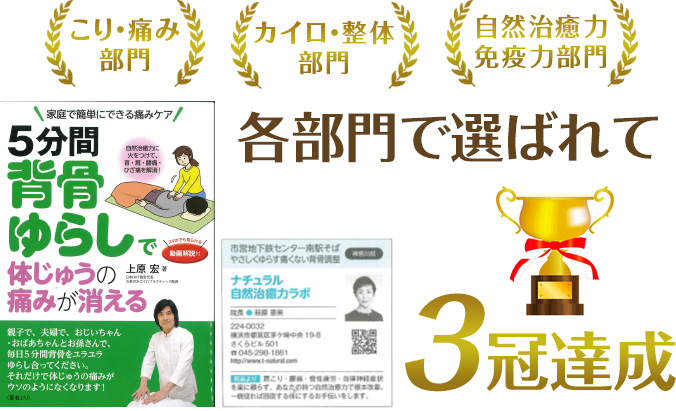 各部門で選ばれて3冠達成